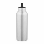 Recycled stainless steel thermal bottle with carry handle 2 L silver colour fifth view
