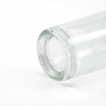 Cylindrical glass bottle with narrow neck and silver lid 760 ml transparent colour detail view