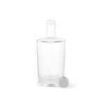 Cylindrical glass bottle with silver leakproof cap 540 ml transparent colour second view