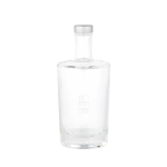 Cylindrical glass bottle with silver leakproof cap 540 ml main view