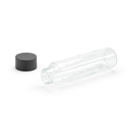 Cylindrical glass bottle with leakproof screw cap 520 ml transparent colour front view