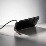USB-C fast charging cable with integrated phone stand 60W black colour