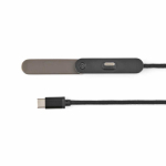 USB-C fast charging cable with integrated phone stand 60W black colour rear view