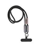 USB-C charging cable with zinc alloy and adjustable phone strap 60W main view