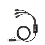Braided 5-in-1 charging cable with multiple connectors 10W main view