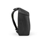 Recycled polyester insulated backpack with double zip 12 L black colour third view