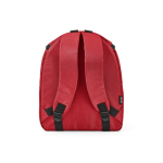 Recycled polyester insulated backpack with double zip 12 L red colour rear view