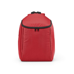 Recycled polyester insulated backpack with double zip 12 L red colour front view