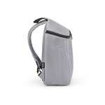 Recycled polyester insulated backpack with double zip 12 L grey colour third view