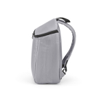 Recycled polyester insulated backpack with double zip 12 L grey colour fourth view