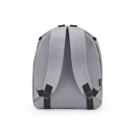 Recycled polyester insulated backpack with double zip 12 L grey colour rear view