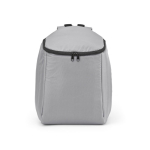 Recycled polyester insulated backpack with double zip 12 L grey colour front view