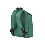 Recycled polyester insulated backpack with double zip 12 L green colour second view