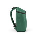 Recycled polyester insulated backpack with double zip 12 L green colour third view
