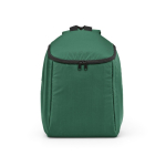 Recycled polyester insulated backpack with double zip 12 L green colour front view