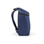 Recycled polyester insulated backpack with double zip 12 L navy-blue colour third view