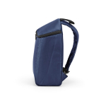 Recycled polyester insulated backpack with double zip 12 L navy-blue colour fourth view