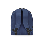 Recycled polyester insulated backpack with double zip 12 L navy-blue colour rear view