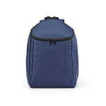 Recycled polyester insulated backpack with double zip 12 L navy-blue colour front view
