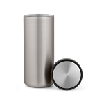 Recycled stainless steel double-wall travel tumbler 500 ml silver colour second view