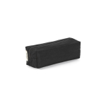 Recycled canvas multi-purpose pouch with zip 270 g/m2 black colour second view