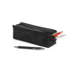 Recycled canvas multi-purpose pouch with zip 270 g/m2 black colour third view