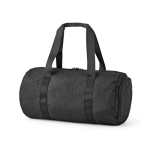 Recycled nylon gym bag with shoe compartment black colour second view