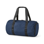 Recycled nylon gym bag with shoe compartment navy-blue colour second view