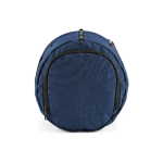 Recycled nylon gym bag with shoe compartment navy-blue colour third view