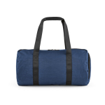 Recycled nylon gym bag with shoe compartment navy-blue colour rear view