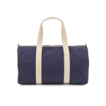 Gym-ready sports bag in eco-friendly fabric 30 L navy-blue colour rear view