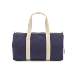 Gym-ready sports bag in eco-friendly fabric 30 L navy-blue colour front view