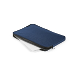 Durable waterproof recycled nylon laptop sleeve 15.6'' navy-blue colour second view