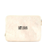 15.6” recycled canvas laptop sleeve with rigid padding main view