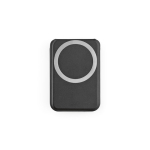 2-in-1 vegan leather magnetic card holder with phone stand black colour rear view