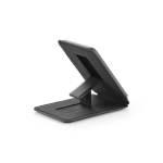 2-in-1 vegan leather magnetic card holder with phone stand black colour detail view