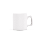 Ceramic mug with smooth surface and matte finish 260 ml white colour second view