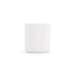 Ceramic mug with smooth surface and matte finish 260 ml white colour front view