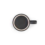Ceramic mug with matte finish and square handle 260 ml black colour third view