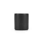 Ceramic mug with matte finish and square handle 260 ml black colour front view