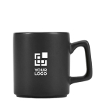 Ceramic mug with matte finish and square handle 260 ml main view
