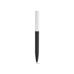 Recycled plastic pen with an ultra-lightweight design and blue ink black colour front view
