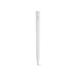 Recycled plastic pen with an ultra-lightweight design and blue ink white colour rear view