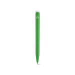 Recycled plastic pen with an ultra-lightweight design and blue ink green colour rear view