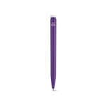 Recycled plastic pen with an ultra-lightweight design and blue ink violet colour rear view
