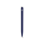 Recycled plastic pen with an ultra-lightweight design and blue ink navy-blue colour rear view