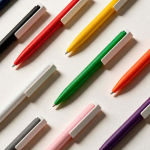 Recycled plastic pen with an ultra-lightweight design and blue ink