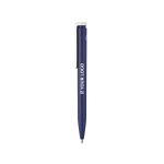 Recycled plastic pen with an ultra-lightweight design and blue ink main view