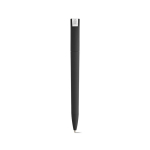 Pen with recycled plastic body, large clip and blue ink black colour rear view