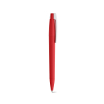 Pen with recycled plastic body, large clip and blue ink red colour second view